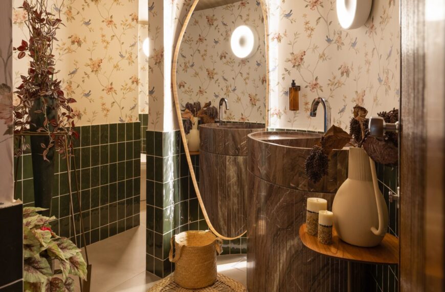 4 – LAVABO ENTRE FLORES E RAÍZES